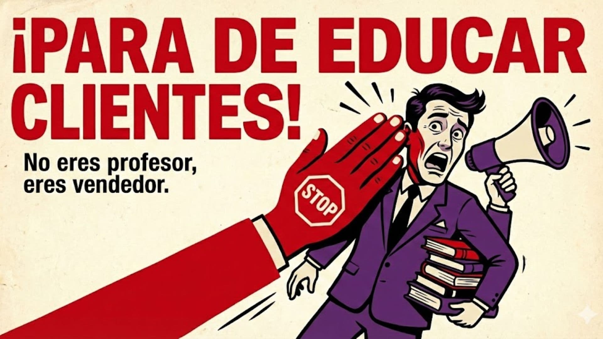 Por qué el 90% de los negocios fracasan al intentar "educar" a sus clientes y cómo la IA de Eugene dice que PARES DE EDUCAR CLIENTES.